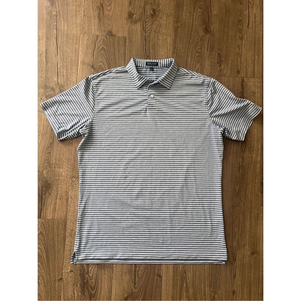 Peter Millar Sleeve print Striped Men’s Polo shirt size Large